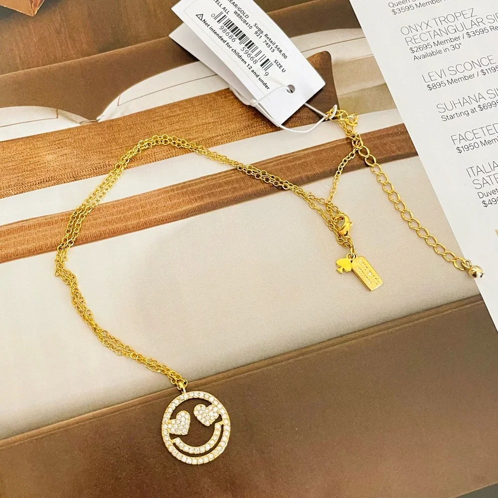 KATE SPADE NEW YORK PAVE‎ SMITTEN EMOJI PENDANT 16